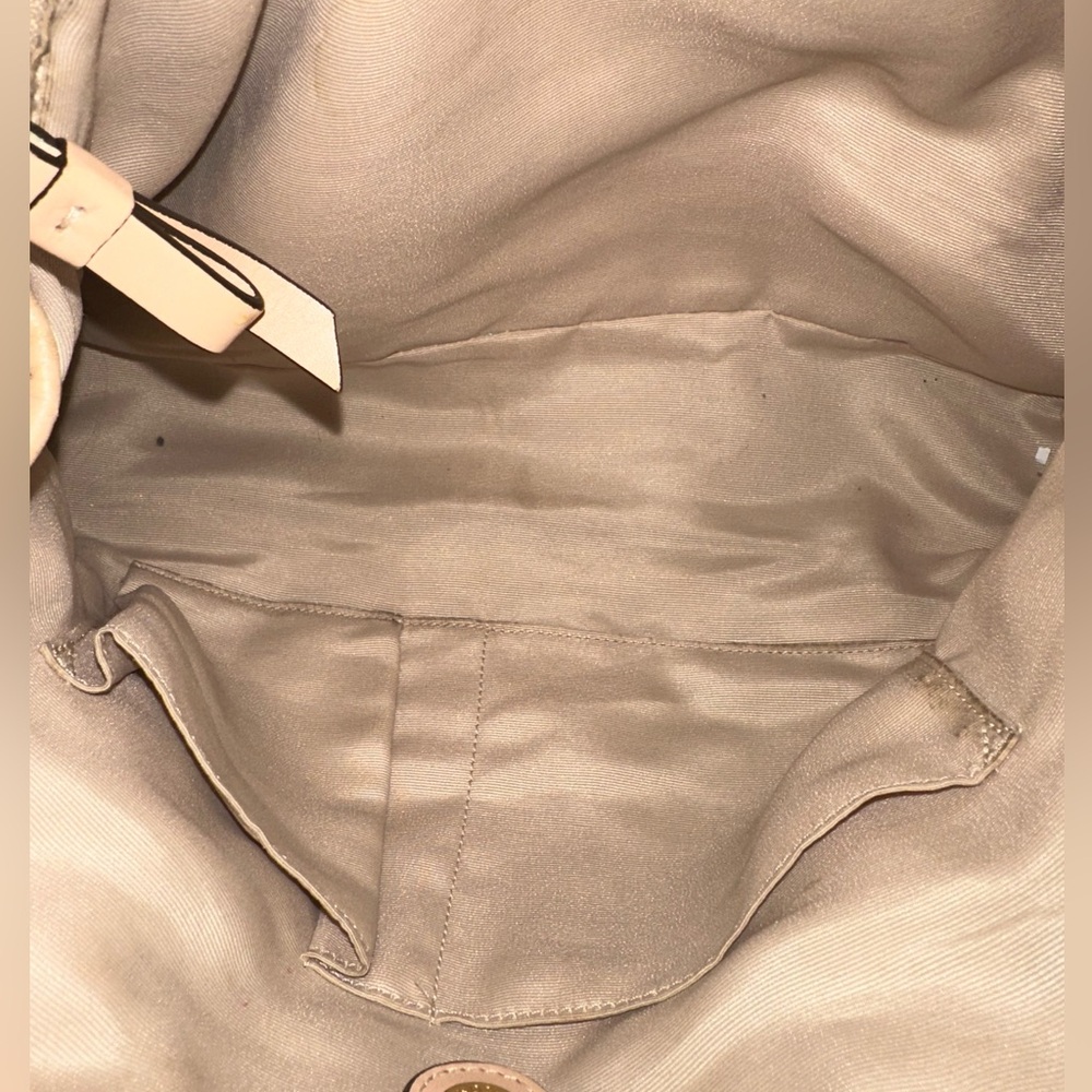 👜 Coach Signature Stripe Drawstring Carryall Bag – Khaki & Emerald (2011) - Picture 12 of 13